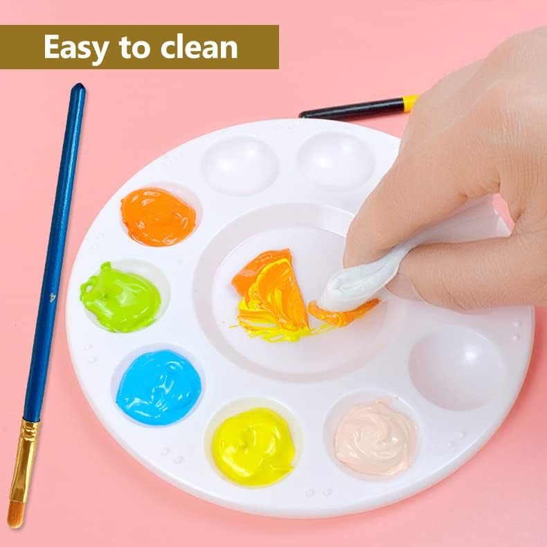 15 Pack Paint Tray Palettes for Kids, Plastic White Palettes for Students, Paint Holder, Paint Supplies - Image 5