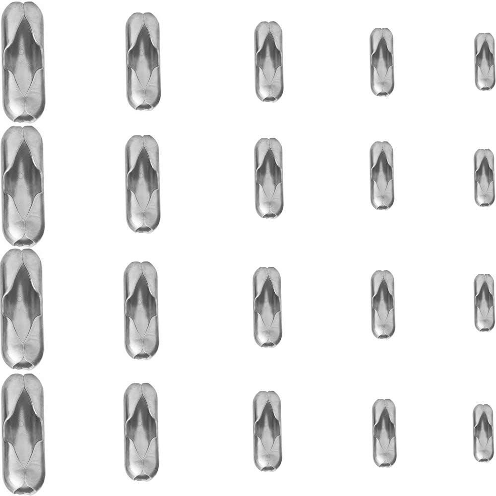 Silver Tone Stainless Steel Ball Chain Connector Clasps Fits for1.6/2/2.4/3.2/4mm Beaded Ball Chain Clips