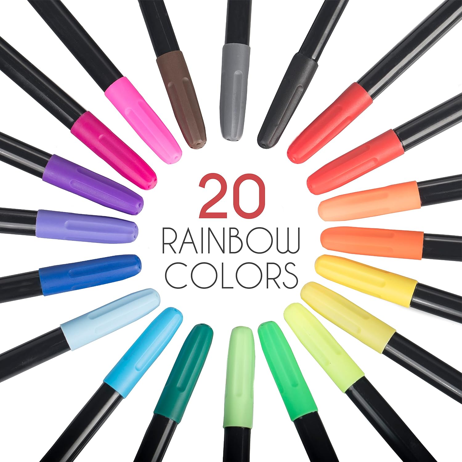 20 Fabric Markers Pens Set - Indelible and Permanent Fabric Paint Fine Point Textile Marker Pen - Image 2