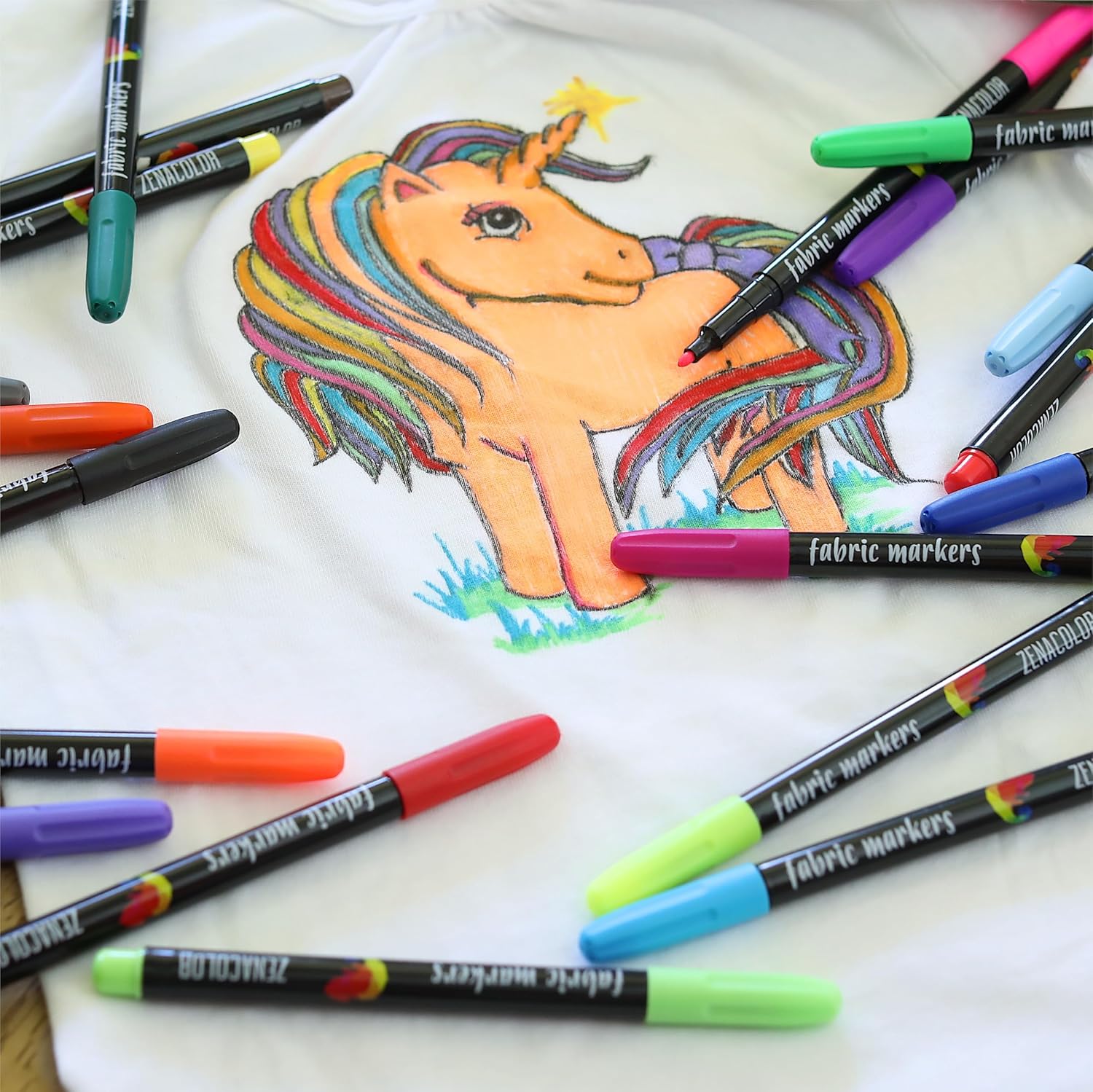 20 Fabric Markers Pens Set - Indelible and Permanent Fabric Paint Fine Point Textile Marker Pen - Image 6